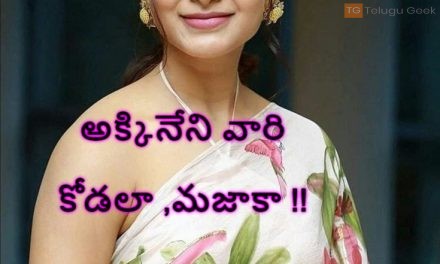 అక్కినేని వారి కోడలా,మజాకా నా !!