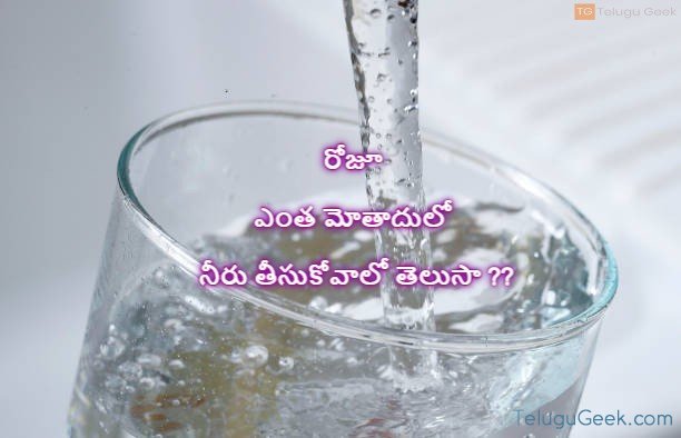 రోజూ ఎంత మోతాదులో నీరు తీసుకోవాలో తెలుసా ??